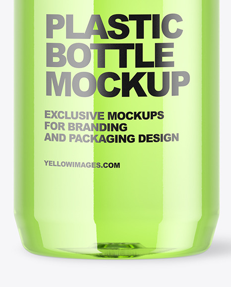 Clear Plastic Drink Bottle Mockup