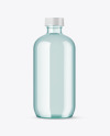 Blue Glass Water Bottle Mockup