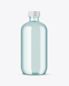 Blue Glass Water Bottle Mockup