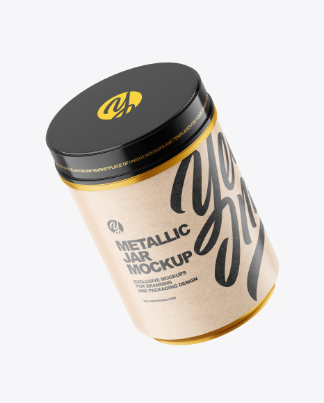 Metallic Plastic Jar Mockup