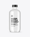 Clear Glass Water Bottle Mockup