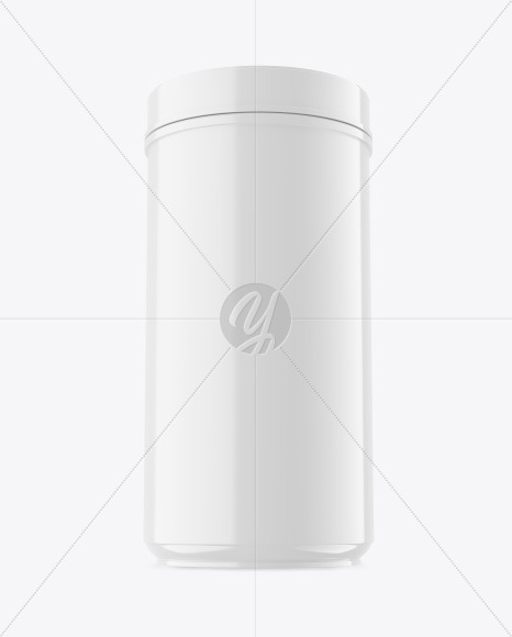 Glossy Plastic Jar Mockup