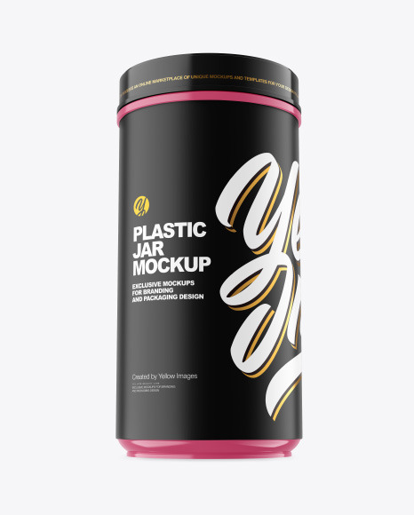 Glossy Plastic Jar Mockup - Plastic jar mockup