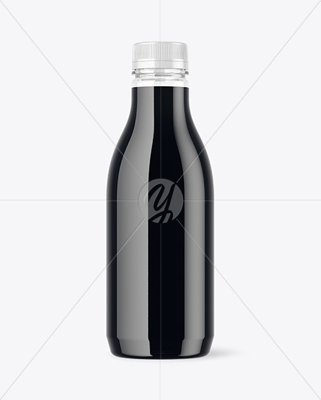 Clear Plastic Bottle with Dark Drink Mockup