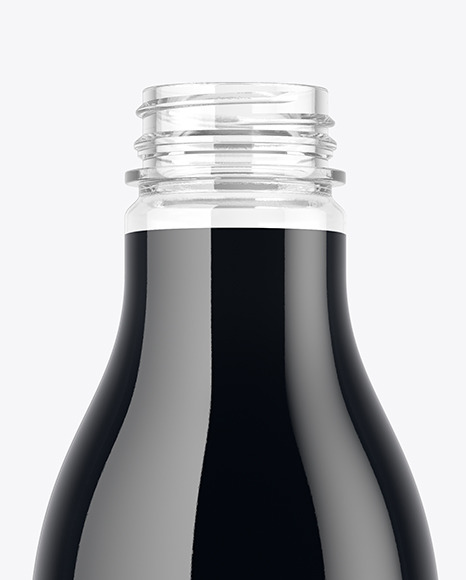 Clear Plastic Bottle with Dark Drink Mockup