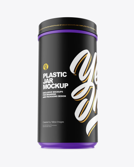 Matte Plastic Jar Mockup - Plastic jar mockup