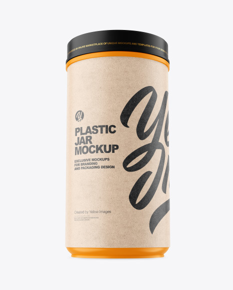 Matte Plastic Jar Mockup