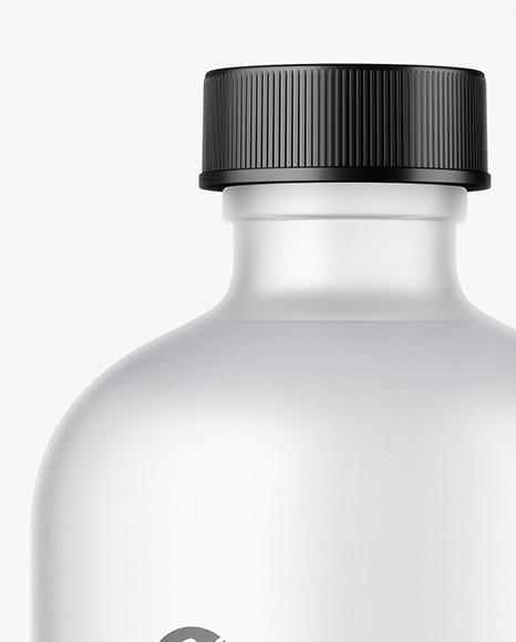 Frosted Glass Water Bottle Mockup