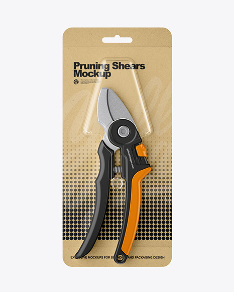 Pruning Shears Mockup - Front View