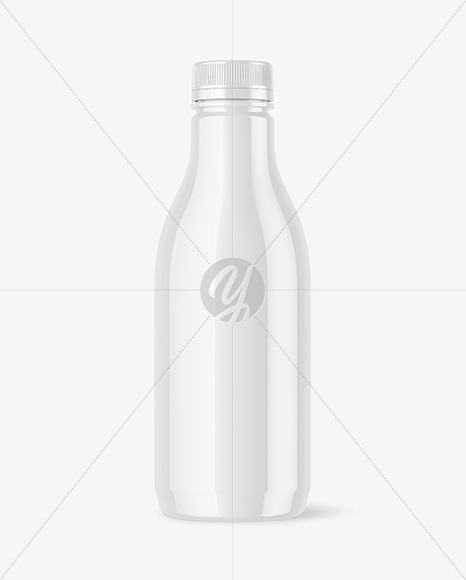 Glossy Plastic Bottle Mockup