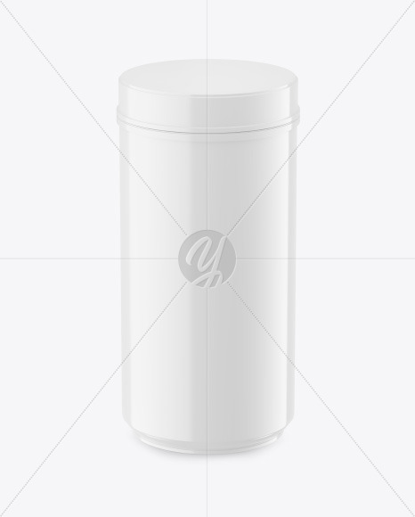 Glossy Plastic Jar Mockup