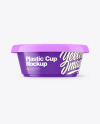 Glossy Plastic Food Cup Mockup