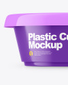 Glossy Plastic Food Cup Mockup