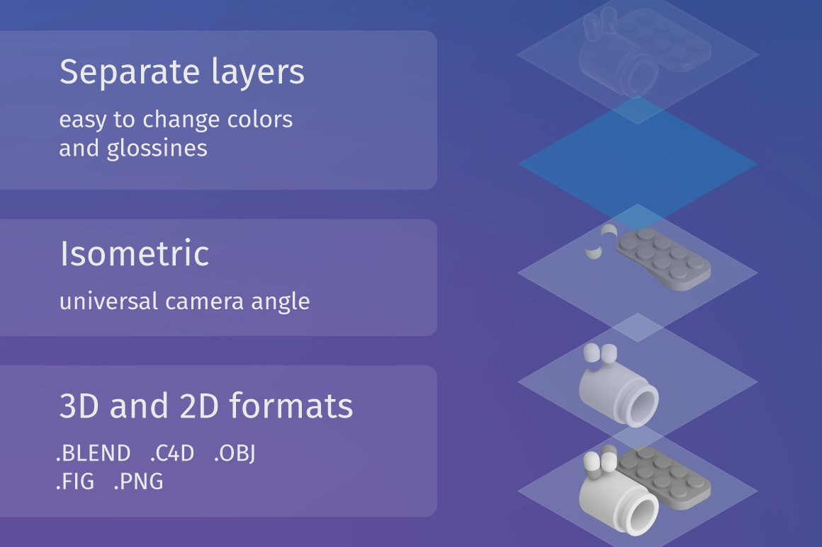 3D Isometric medical icons 2