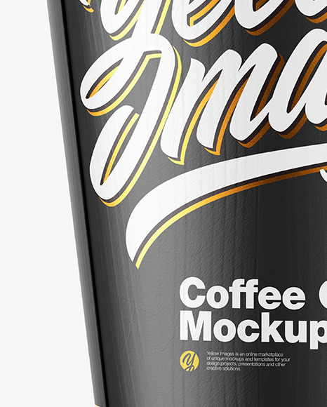 Kraft Coffee Cup w/ Holder Mockup