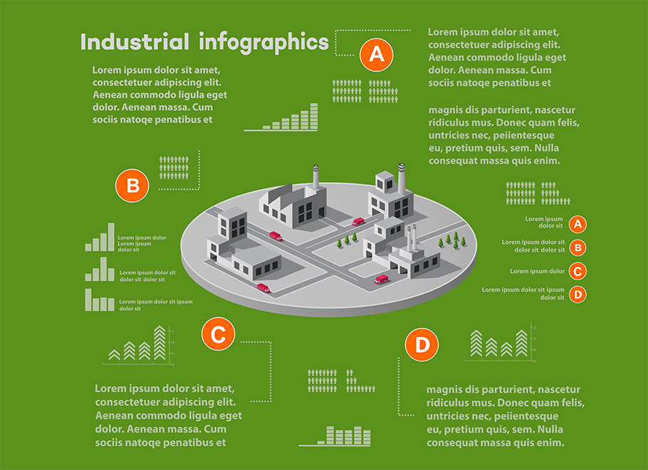 Isometric Infographics Set