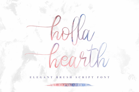 Holla hearth Brush Font - Service