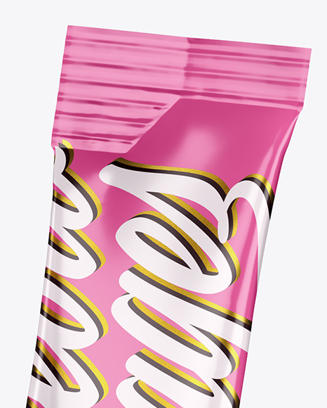 Two Glossy Stick Sachets Mockup