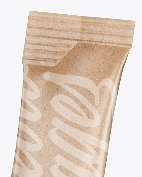 Two Kraft Stick Sachets Mockup