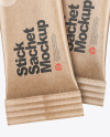 Two Kraft Stick Sachets Mockup