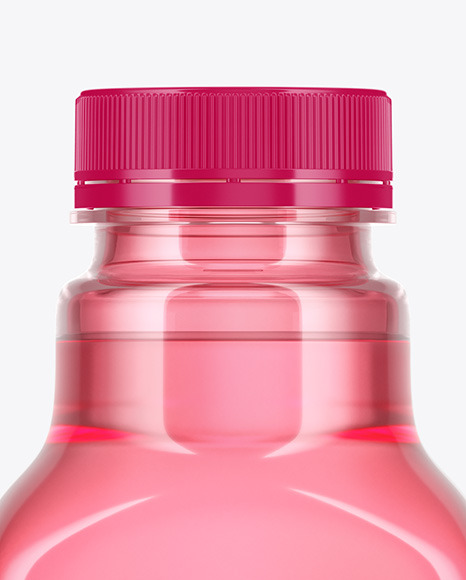 Color Plastic Drink Bottle Mockup