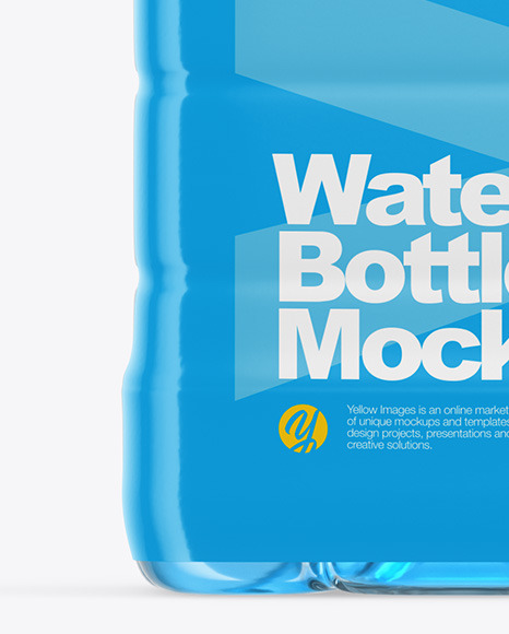 Color Plastic Drink Bottle Mockup