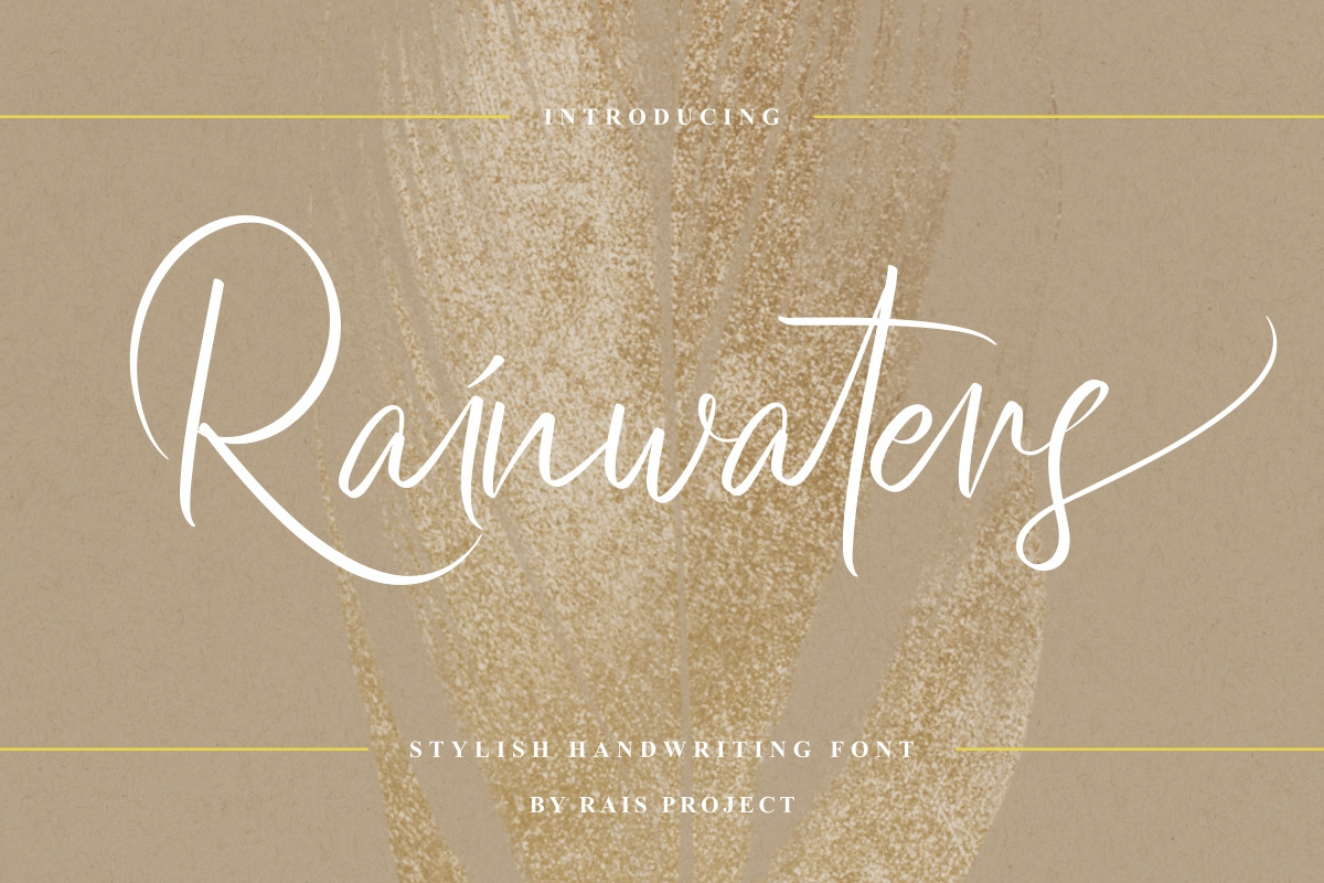 Rainwaters Handwriting Font Rainwaters Handwriting Font