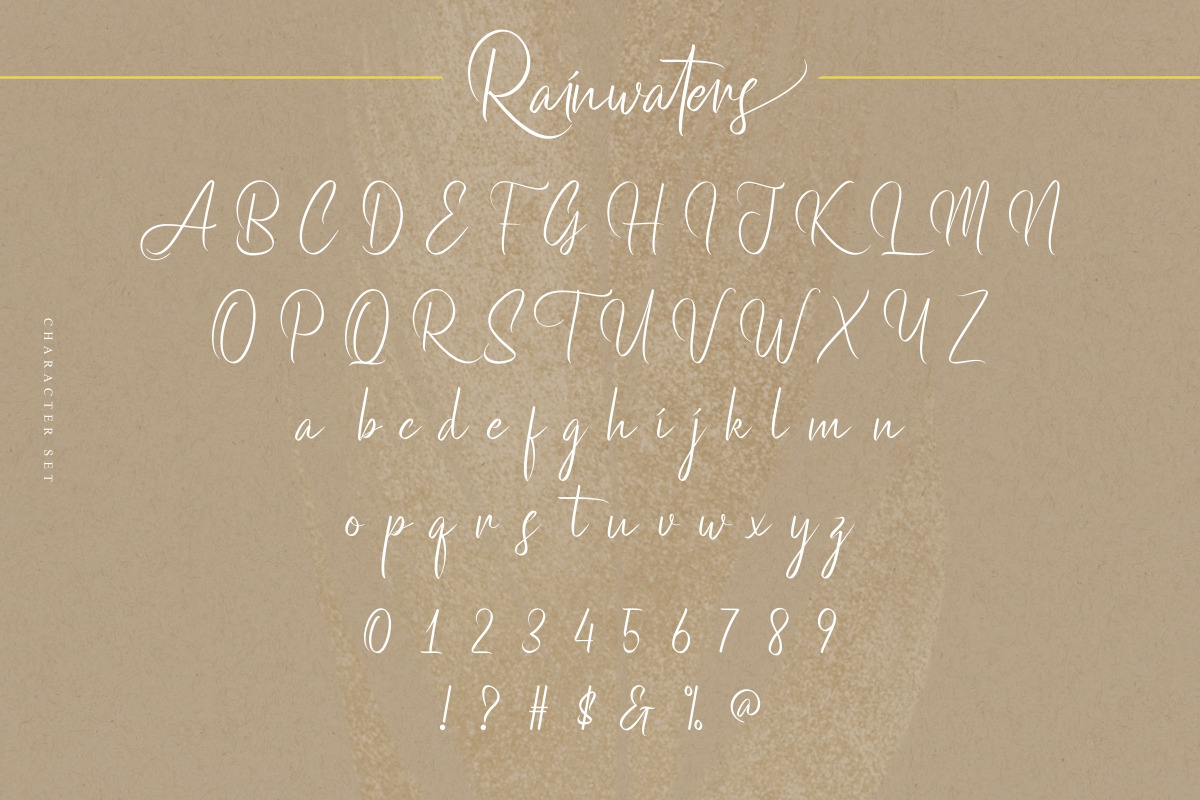 Rainwaters Handwriting Font Rainwaters Handwriting Font