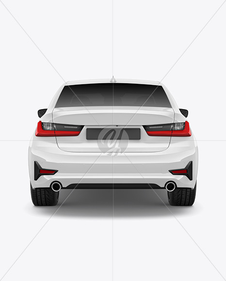 Executive Car Mockup - Back View