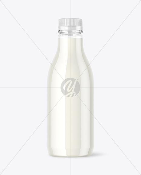 Clear Plastic Milk Bottle Mockup