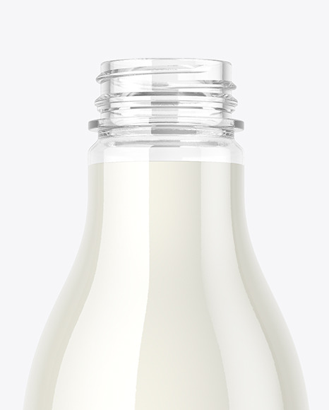 Clear Plastic Milk Bottle Mockup