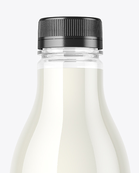 Clear Plastic Milk Bottle Mockup