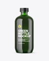 Green Glass Bottle Mockup