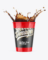 Glossy Coffee Cup w/ Holder Mockup