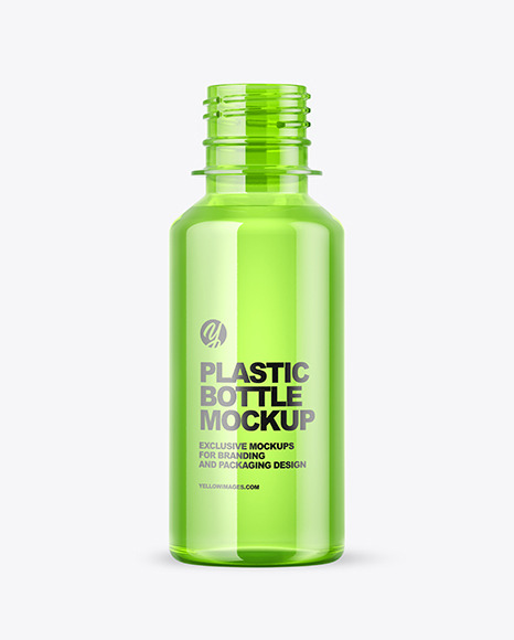 Colored Plastic Bottle Mockup