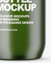 Frosted Green Glass Bottle Mockup