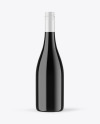 Dark Glass Wine Bottle with Screw Cap Mockup