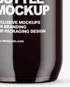 Clear Glass Dark Drink Bottle Mockup