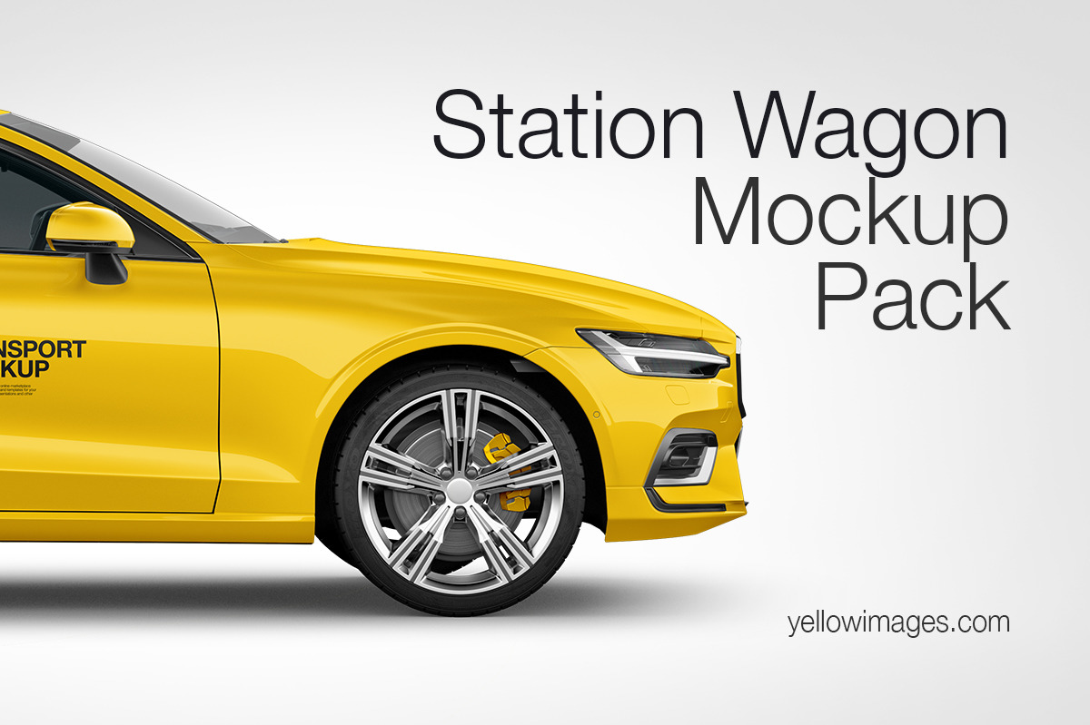 Station Wagon Mockup Pack Station Wagon Mockup Pack