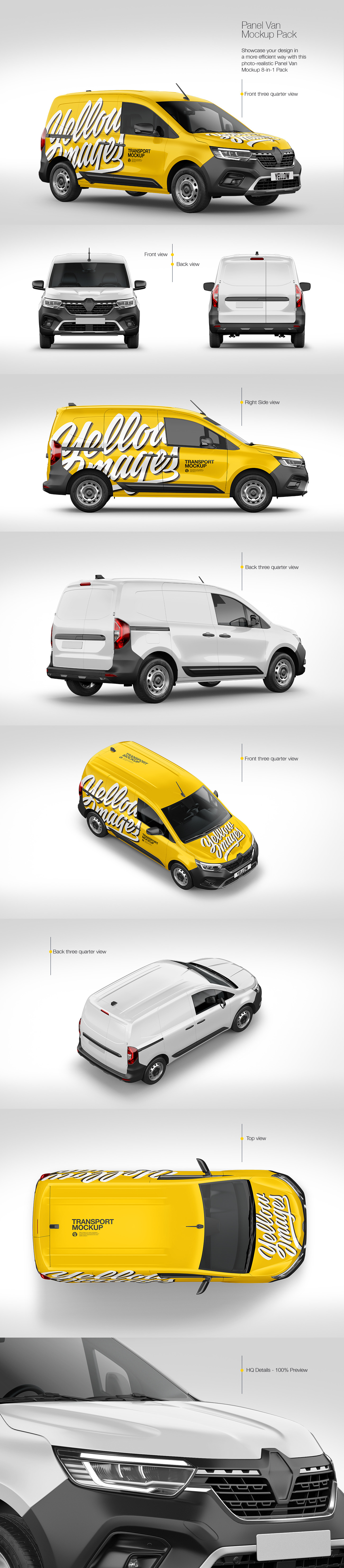 Panel Van Mockup Pack Panel Van Mockup Pack