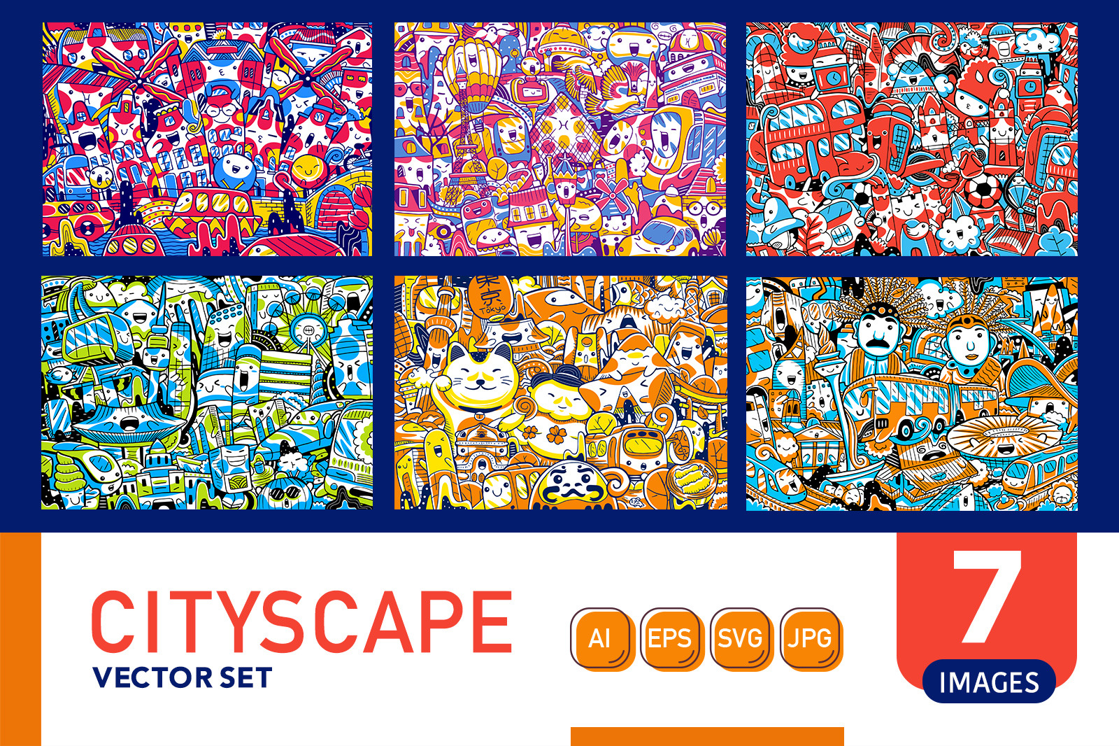Cityscape Vector Set Cityscape Vector Set