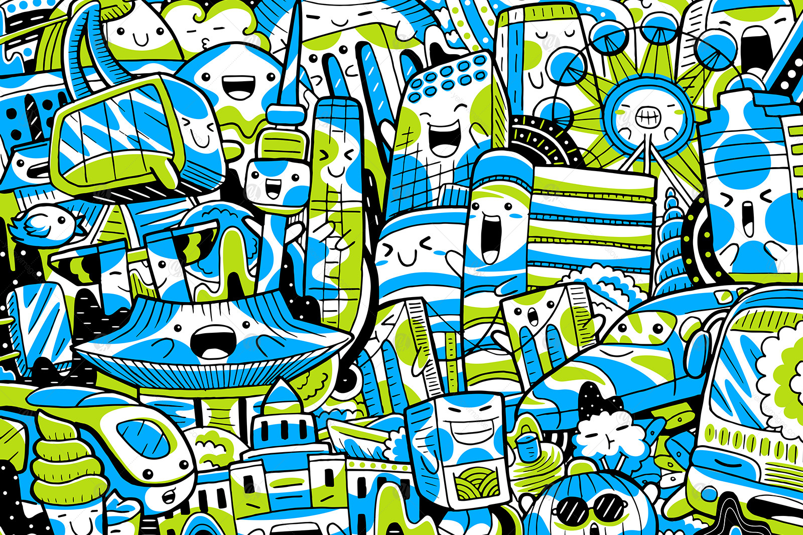 Cityscape Vector Set Cityscape Vector Set
