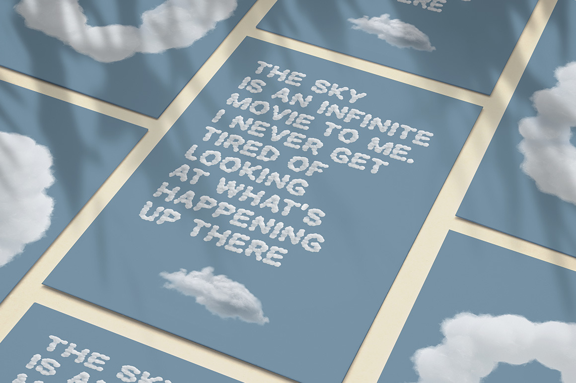 White Clouds Font White Clouds Font