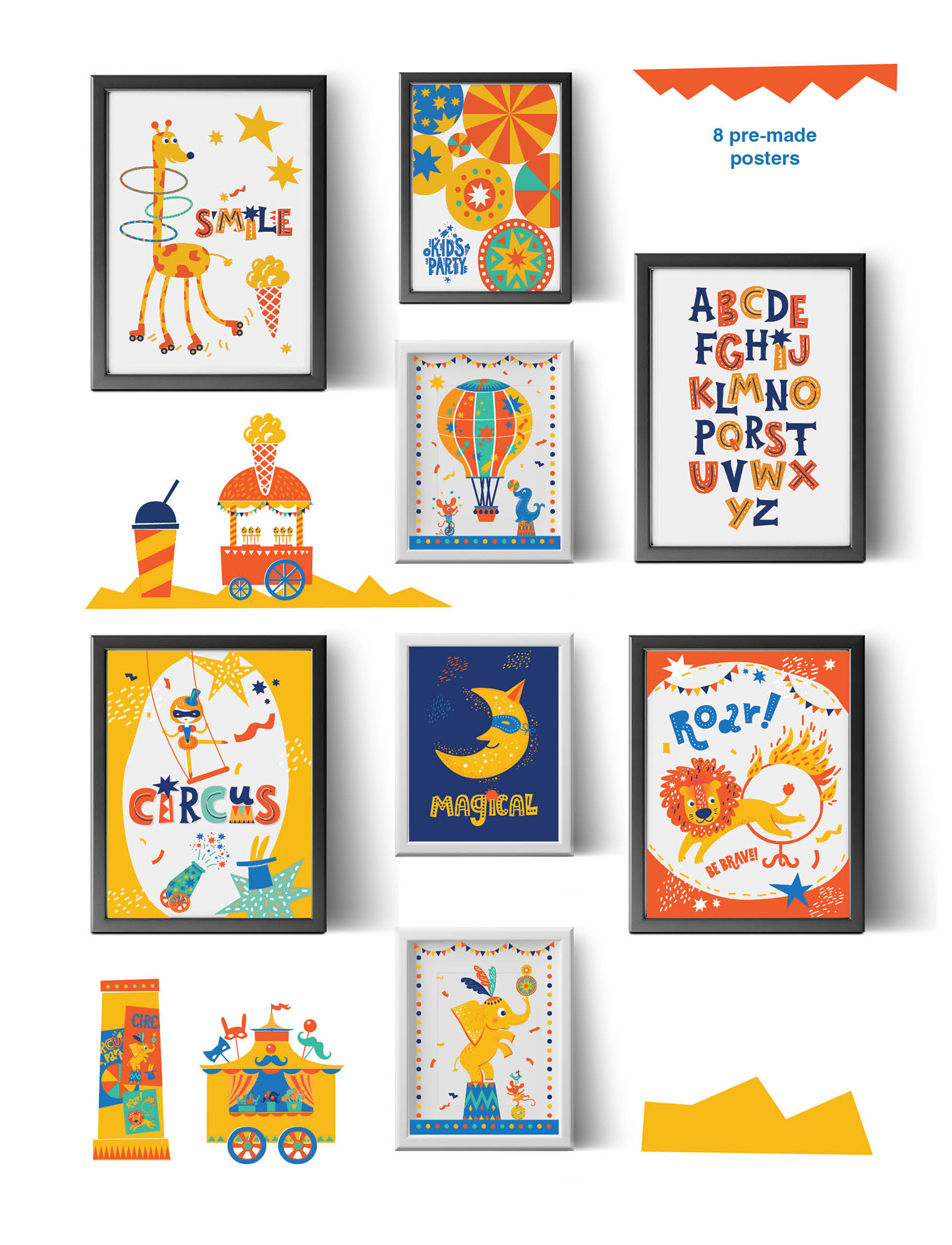 CIRCUS. Graphic set CIRCUS. Graphic set