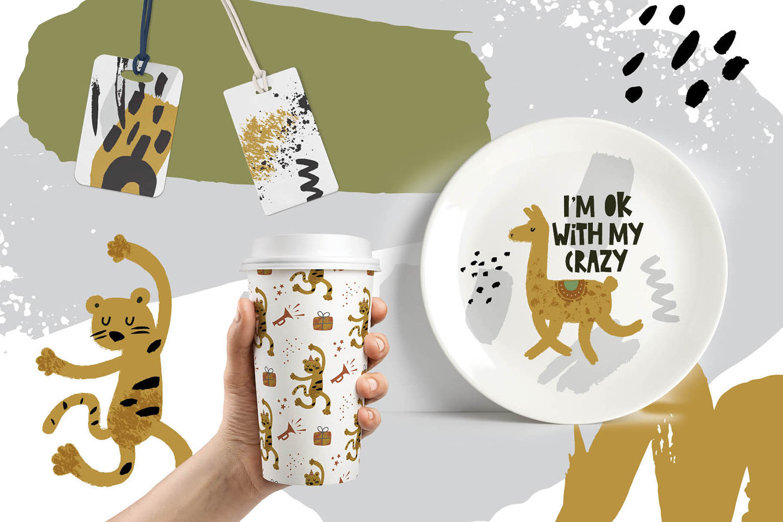 Dancing animals. Graphic set Dancing animals. Graphic set