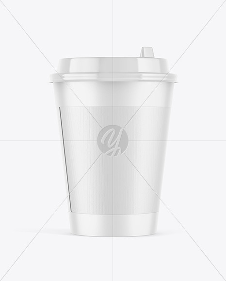 Matte Coffee Cup w/ Holder Mockup