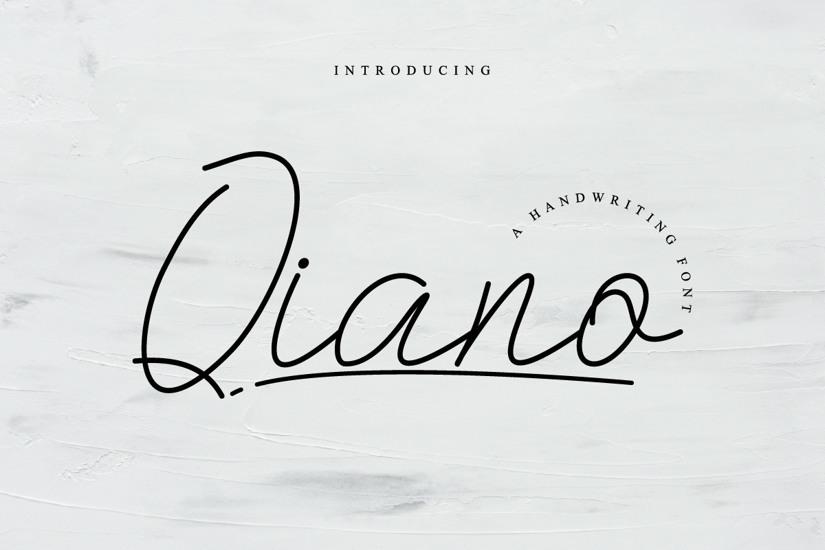 Qiano Monoline Handwritten Font