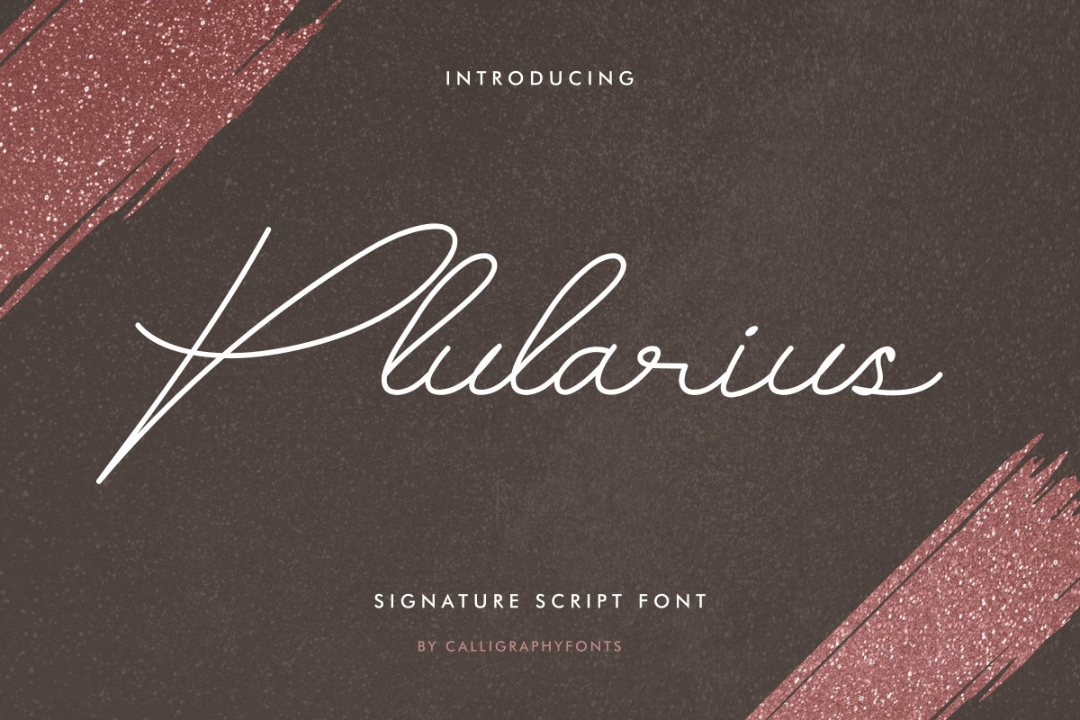 Plularius Signature Font Plularius Signature Font