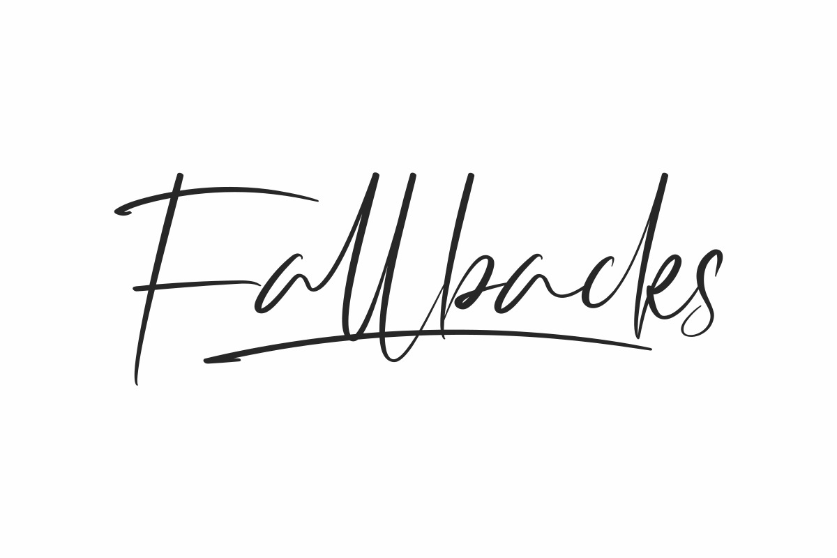 Fallbacks signature Font