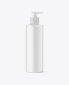 500ml Frosted Liquid Soap Cosmetic Bottle with Pump Mockup